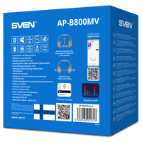 Беспроводные стереонаушники с микрофоном SVEN AP-B800MV, серый (Bluetooth, hybrid ANC, APP, 4 mics 500mAh) - фото 12