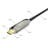 GCR PRO Кабель USB 3.1 (USB 3.2 Gen 2) Type-C, 5.0m, оптический, AM / CM, 10 Гбит/с, черный - фото 1
