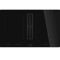 Варочная поверхность со встроенной вытяжкой Smeg/ Варочная поверхность со встроенной вытяжкой Smeg, 80 см, прямой край, 4 зоны приготовления, 2 multizone, 9 уровней мощности, пауза, акустический сигнал окончания приготовления, индикация оставшегося времени, поддержание тепла, быстрый старт, блокировка управления, автоматическое определение посуды и зоны приготовления, энергоэффективность А+, производительность вытяжки 630 м3/ч, цвет черный - фото 1
