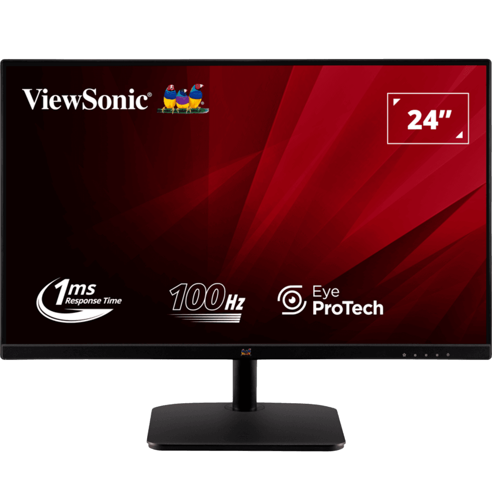 Монитор ViewSonic 23.8" VA2432-MHD-3 черный IPS LED 1ms 16:9 HDMI M/M матовая 1300:1 250cd 178гр/178гр 1920x1080 100Hz VGA DP FHD 2.4кг