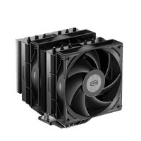 Кулер для процессора PCCooler RT620 PRO BK (250W, 4-pin PWM, 153mm, Al/Cu, 6x6mm, 2x120mm, 73.32CFM, 34.9dBA, 2200RPM, S: 1851/1700/1200/115X, AM5/AM4, черный) - фото 1