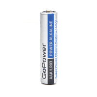Батарейка AAA/ Батарейка GoPower LR03 AAA Shrink 4 Alkaline 1.5V (4/20/640) коробка (20 шт.) - фото 2