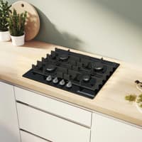 Газ, 4.5х59x52 см, закаленное стекло, 4 конфорки, газ-контроль, автоподжиг, черный цвет - фото 9