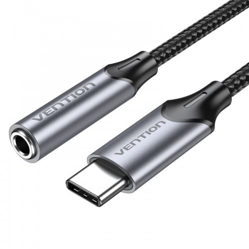 Переходник Vention USB-C M/ Jack 3.5 mm F DAC - 0,1м Серый