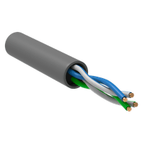 Витая пара U/UTP 5E 24AWG 2PR PVC 1м серый 100м РФ GENERICA - фото 2