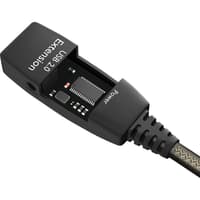 GCR Удлинитель активный 25.0m USB 2.0 AM/AF, GOLD, черно-прозрачный, с 3-мя усилителями сигнала Premium, разъём для доп.питания, 24/22 AWG - фото 5