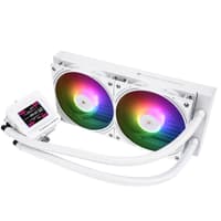 Водяное охлаждение для процессора/ Water Cooling System Thermalright Frozen Warframe SE 240 ARGB White (240mm, LED temp., Black, ARGB/ Fans: 2x120mm, 70.84CFM, 29.8dBA, 2000RPM/ Pump height 59mm, Rad thickness 27mm/ S: 1851, 1700, 1200, 115X, AM5, AM4) - фото 6