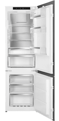 Встраиваемый холодильник Smeg/ Встраиваемый холодильник Smeg, ВхШхГ 1780х546х549 мм, полный NoFrost, скользящие направляющие, перенавешиваемая дверь, объем 248 л, LCD дисплей с сенсорным управлением, LED освещение, акустический сигнал при открытой дверце, световой/акустический сигнал при повышении температуры, электронный контроль температуры, стандартный компрессор, энергоэффективность D, уровень шума 35 дБ, цвет белый - фото 1