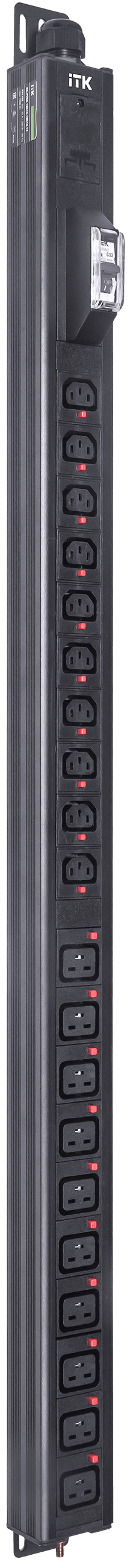 ITK BASE PDU PV1102 25U 1ф 32А 10C13 10C19 без каб.