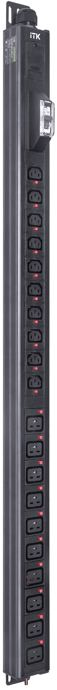 ITK BASE PDU PV1102 25U 1ф 32А 10C13 10C19 без каб. - фото 1