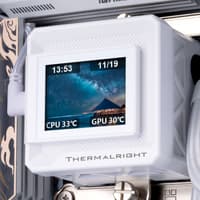 Водяное охлаждение для процессора/ Water Cooling System Thermalright Frozen Warframe SE 240 ARGB White (240mm, LED temp., Black, ARGB/ Fans: 2x120mm, 70.84CFM, 29.8dBA, 2000RPM/ Pump height 59mm, Rad thickness 27mm/ S: 1851, 1700, 1200, 115X, AM5, AM4) - фото 12