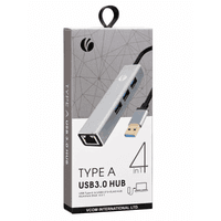 Переходник/ Переходник USB 3.0 -->RJ-45 1000Mbps+3 USB3.0, Aluminum Shell, 0.2м VCOM <DH312A> - фото 4