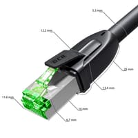 GCR PRO Патч-корд LSZH PROF прямой 40.0m, UTP медь кат.6А, черный, 26 AWG, ethernet high speed 10 Гбит/с, RJ45, T568B - фото 3