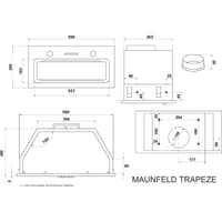 Кухонная вытяжка MAUNFELD/ Кухонная вытяжка MAUNFELD TRAPEZE 602M, полновстраиваемая, 3 скорости, 1150 м3/ч, электронное управление, энергоэффективность В, уровень шума 54 дБ, цвет белый - фото 9
