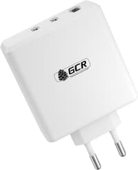 GCR PRO Сетевое зарядное устройство 100W, 1 USB + 2 TypeC, GaN Tech Quick Charger, PD 3.0, белый - фото 1