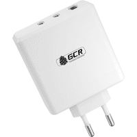 GCR PRO Сетевое зарядное устройство 100W, 1 USB + 2 TypeC, GaN Tech Quick Charger, PD 3.0, белый - фото 2