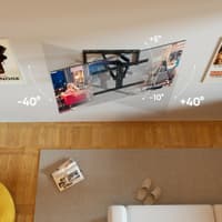 Кронштейн ONKRON/ 32-90" макс 400*600 наклон -5°/+10°, поворот ±40° Макс нагрузка 50кг, от стены 34-330мм, черный - фото 5