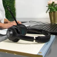 Гарнитура беспроводная JLAB GO Work Wireless Headset, для компьютера/мобильных устройств, накладные, bluetooth, черный ieuhbgoworkrblk4 - фото 12