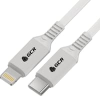 GCR PRO Кабель PREMIUM 1.5m TypeC/Lightning MFI POWER DELIVERY 18 W, медь, быстрая зарядка, белый силикон, AL корпус - фото 1