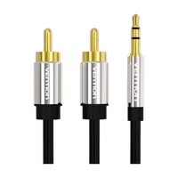 Кабель Vention аудио Jack 3,5 mm M/2RCA M - 3 м Черный - фото 3