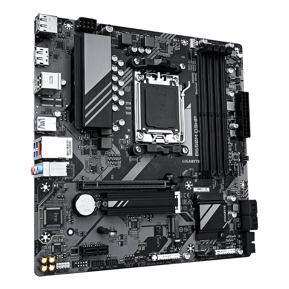 Материнская плата/ MB GIGABYTE AMD B650 sAM5, 4xDDR5(192GB), HDMI 2.1/2xDP, 1xPCIe 4.0x16, 1xPCIe 3.0, 1xLAN (2.5GbE), Wi-Fi, BT, 4xSATA 6Gb/s, 2xM.2, 1xUSB-C, 3xUSB 3.2, 2xUSB 2.0, 1xPS/2, mATX