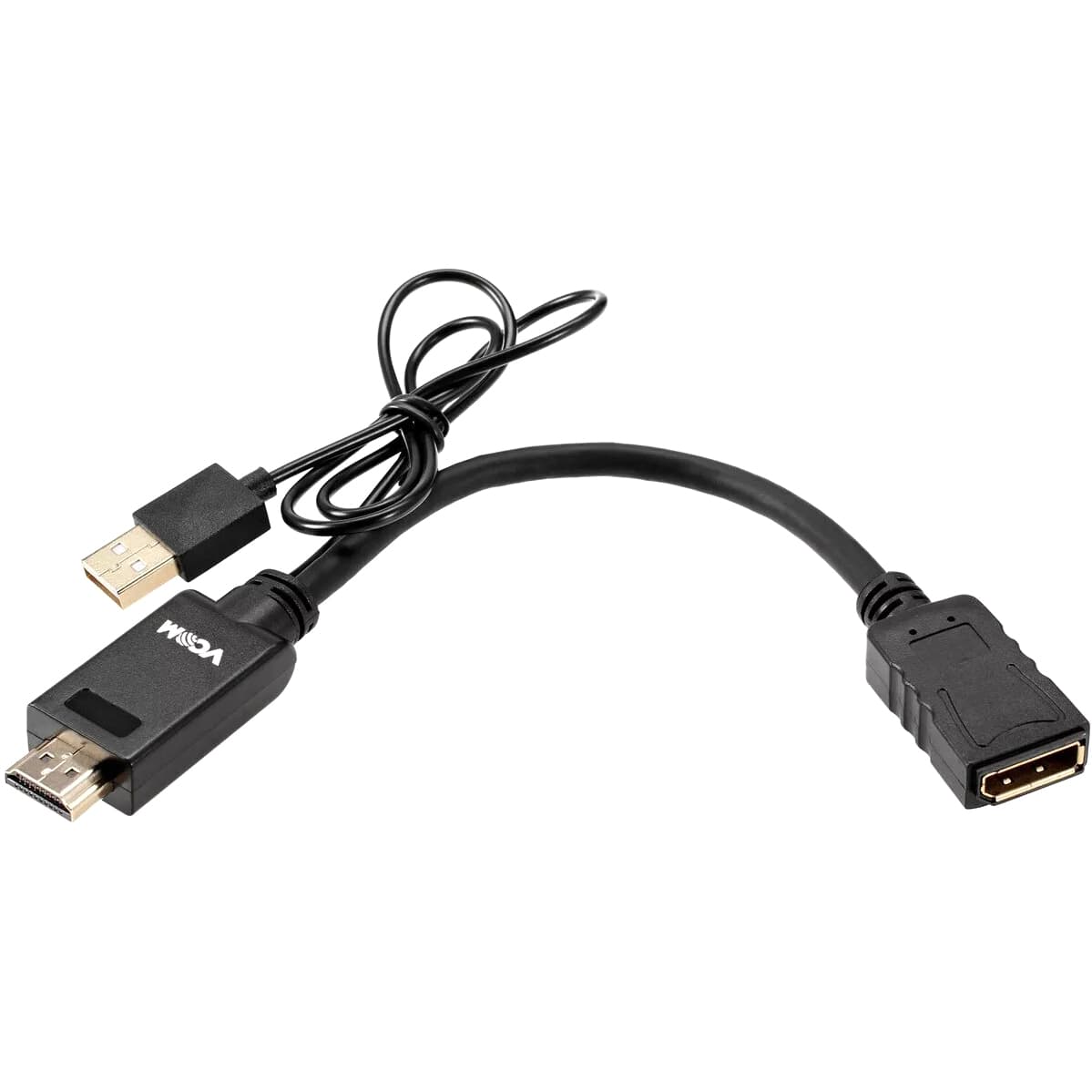 Кабель-переходник/ Кабель-переходник HDMI(M) +USB---> DP(F) 0.15m 4K*60Hz VCOM<CG599E>