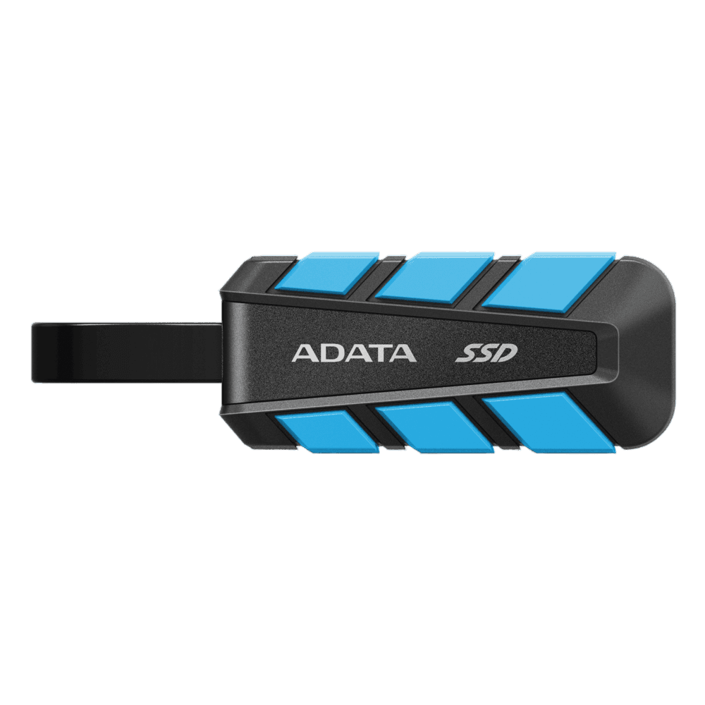 Твердотельный накопитель/ ADATA External SSD SC740, 2000GB, Type-C, USB 3.2 Gen2, R/W 1050/1000 MB/s, 121.8x40.5x22.3mm, Blue (5 лет)