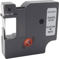 Картридж ленточный Cactus CS-D1-45013 45013 черный на белом 12x7 для Dymo LM160/210D/280/PnP 420P/500TS/Rhino Pro 6000/5200/4200 без чипа - фото 1