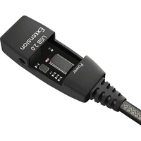 GCR Удлинитель активный 25.0m USB 2.0 AM/AF, GOLD, черно-прозрачный, с 3-мя усилителями сигнала Premium, разъём для доп.питания, 24/22 AWG - фото 6