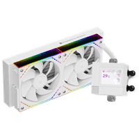 Система жидкостного охлаждения/ Water Cooling System Thermalright Core Matrix 240 Vision (240mm, LED, White, ARGB/ Fans: 2x120mm, 68.9CFM, 28.2dBA, 2000RPM/ Pump height 64.4mm, Rad thickness 27mm/ S: 1700, 1200, 1851, 115X, AM5, AM4) - фото 2