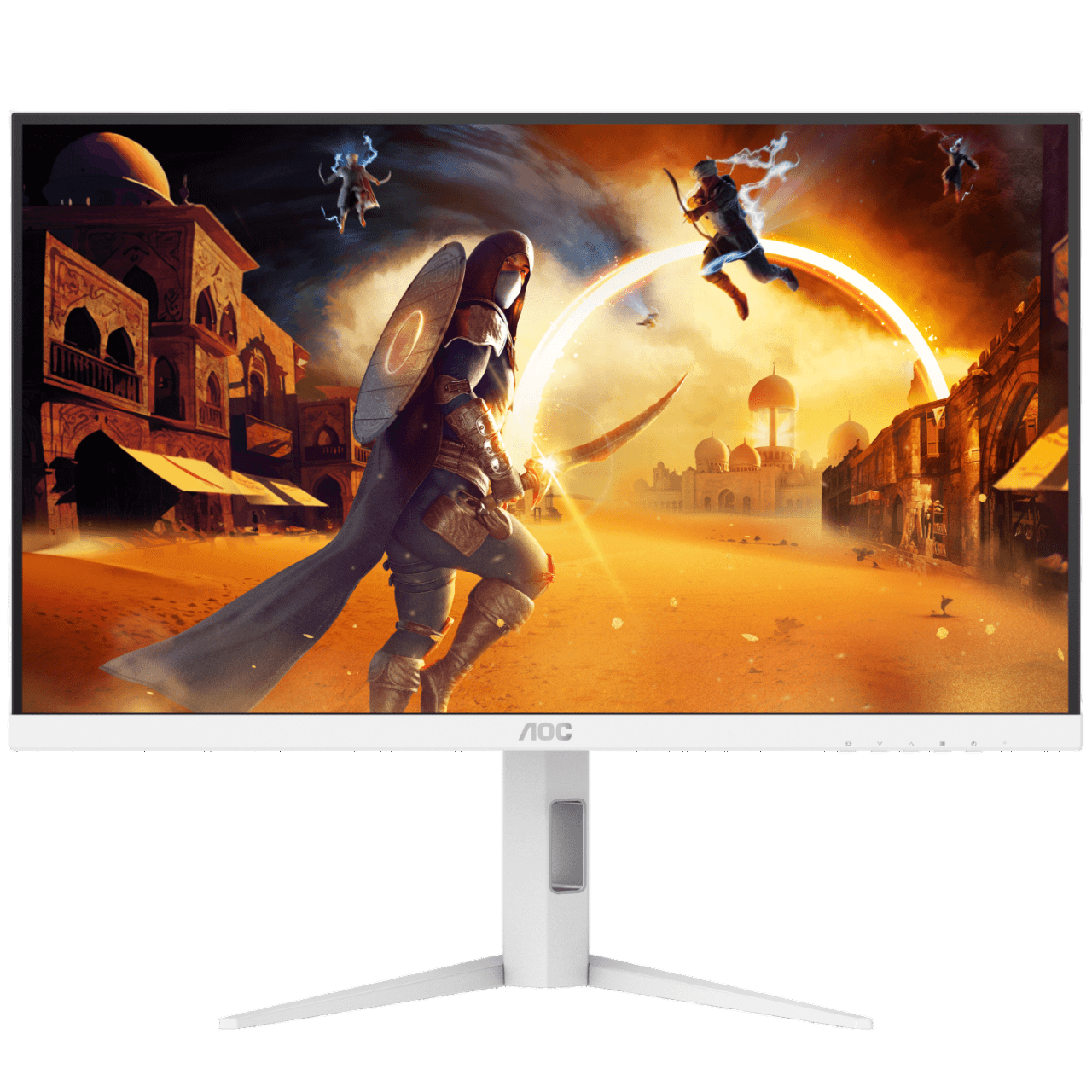 AOC Q27G4/WS 27" 2560x1440, IPS, 200Hz, 80M:1, 450cd, 0.3 ms, HDMI 2.0, DisplayPort 1.4, Height adj 130, pivot, VESA 100, 3Y, White/Silver