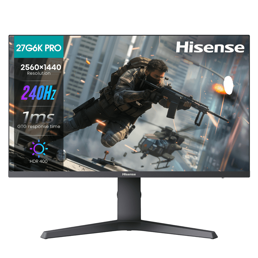 Монитор Hisense/ 27"/2560x1440, IPS, 16:9, матовый, 240Гц, время отклика 1мс, 320кд/м2, 1000:1,DisplayPort, HDMI*2, черный