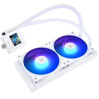 Водяное охлаждение для процессора/ Water Cooling System Thermalright Frozen Warframe SE 240 ARGB White (240mm, LED temp., Black, ARGB/ Fans: 2x120mm, 70.84CFM, 29.8dBA, 2000RPM/ Pump height 59mm, Rad thickness 27mm/ S: 1851, 1700, 1200, 115X, AM5, AM4) - фото 4