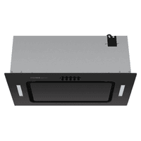 ВЫТЯЖКА HOMSair CROСUS PUSH 52 Glass Black/ полновстраиваемая, кнопочное управление, 3 скорости, 850 м3/ч, до 30 м2, 53 дБ, угольный фильтр CF02X - 2 шт, ШхВхД: 518х191х290 мм, черный цвет - фото 4