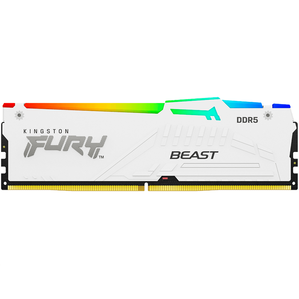 Память оперативная/ Kingston 16GB 6000MT/s DDR5 CL36 DIMM FURY Beast White RGB EXPO