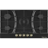 Варочная поверхность Kuppersberg/ KITCHEN RETAIL / Варочная поверхность Kuppersberg, газ, Classic, 86 см, автоматический электроподжиг, газ-контроль, форсунки под сжиженый газ, SABAF конфорки, чугунные решетки, WOK подставка, цвет антрацит, цвет фурнитуры бронзовый - фото 2
