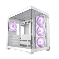 Корпус без блока питания/ Case PCCooler C3T700 ARGB WH, Midi-Tower, TG, 4x120mm ARGB, 1xUSB-A 3.0 + 1xUSB-A 2.0 + 1xUSB-C, ATX, mATX, mITX White - фото 1