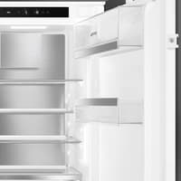 Встраиваемый холодильник Smeg/ Встраиваемый холодильник Smeg, ВхШхГ 1780х546х549 мм, полный NoFrost, скользящие направляющие, перенавешиваемая дверь, объем 248 л, LCD дисплей с сенсорным управлением, LED освещение, акустический сигнал при открытой дверце, световой/акустический сигнал при повышении температуры, электронный контроль температуры, стандартный компрессор, энергоэффективность D, уровень шума 35 дБ, цвет белый - фото 6