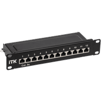 1U патч-панель кат.5E STP 12 портов 10" Dual IDC - фото 2