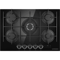 Варочная поверхность Kuppersberg/ KITCHEN RETAIL / Варочная поверхность Kuppersberg, газовая, High-Tech, 73 см, автоматический электроподжиг, газ-контроль, механическое/сенсорное управление, таймер, блокировка панели управления, конфорки Chinese SABAF, цвет черный, цвет фурнитуры черно-серебристый - фото 1