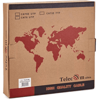 Патчкорд/ Патчкорд литой "Telecom" UTP кат.5е 30,0м серый - фото 16