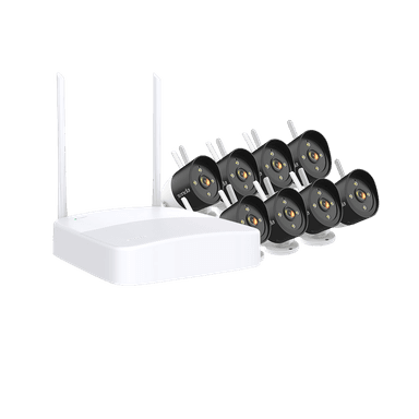 Система видеонаблюдения/ Tenda K8W-3TC Система видеонаблюдения, 8 цилиндрических уличных IP-камеры CT6 и видеорегистратор, 2304x1296, 30 кадр./сек, CMOS, 3Мп, PoE, ночная съемка, датчик движения, IP66