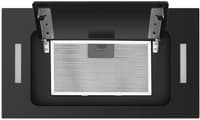 ВЫТЯЖКА HOMSair CROСUS PUSH 52 Glass Black/ полновстраиваемая, кнопочное управление, 3 скорости, 850 м3/ч, до 30 м2, 53 дБ, угольный фильтр CF02X - 2 шт, ШхВхД: 518х191х290 мм, черный цвет - фото 9