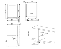 Винные шкафы SMEG/ Холодильный шкаф для вина встраиваемый, ВхШхГ 820х595х566 мм, петли справа, черное стекло. - фото 17