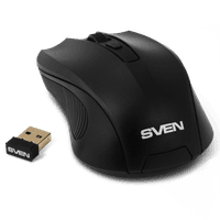 Беспроводная мышь SVEN RX-400W чёрная (3+1кл. 600/1000/1400DPI, блист) - фото 4