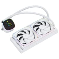 Система жидкостного охлаждения/ Water Cooling System Thermalright Frozen Horizon 240 Digital (240mm, LED temp., White, ARGB/ Fans: 2x120mm, 68.9CFM, 28.2dBA, 2000RPM/ Pump height 53.2mm, Rad thickness 27mm/ S: 1700, 1200, 1851, 115X, AM5, AM4) - фото 4