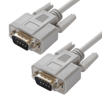GCR PRO Кабель Premium 4.0m серый RS-232 DB9 M/DB9 M, 30AWG, экран - фото 1