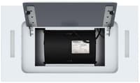 ВЫТЯЖКА HOMSair CROСUS PUSH 52 Glass White/ полновстраиваемая, кнопочное управление, 3 скорости, 850 м3/ч, до 30 м2, 53 дБ, угольный фильтр CF02X - 2 шт, ШхВхД: 518х191х290 мм, белый цвет - фото 11