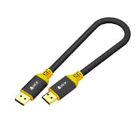 GCR Кабель 0.5m DisplayPort v1.2, черный, AL case, желтый ПВХ, 28/28 AWG, GCR-54435 - фото 5
