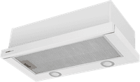 ВЫТЯЖКА HOMSair Flat 50 White/ встраиваемая, кнопочное управление, 2 скорости, 520 м3/ч, до 20 м2, 45 дБ, угольный фильтр CF110 - 1 шт, ШхВхД: 500х176х280 мм, белый цвет - фото 1